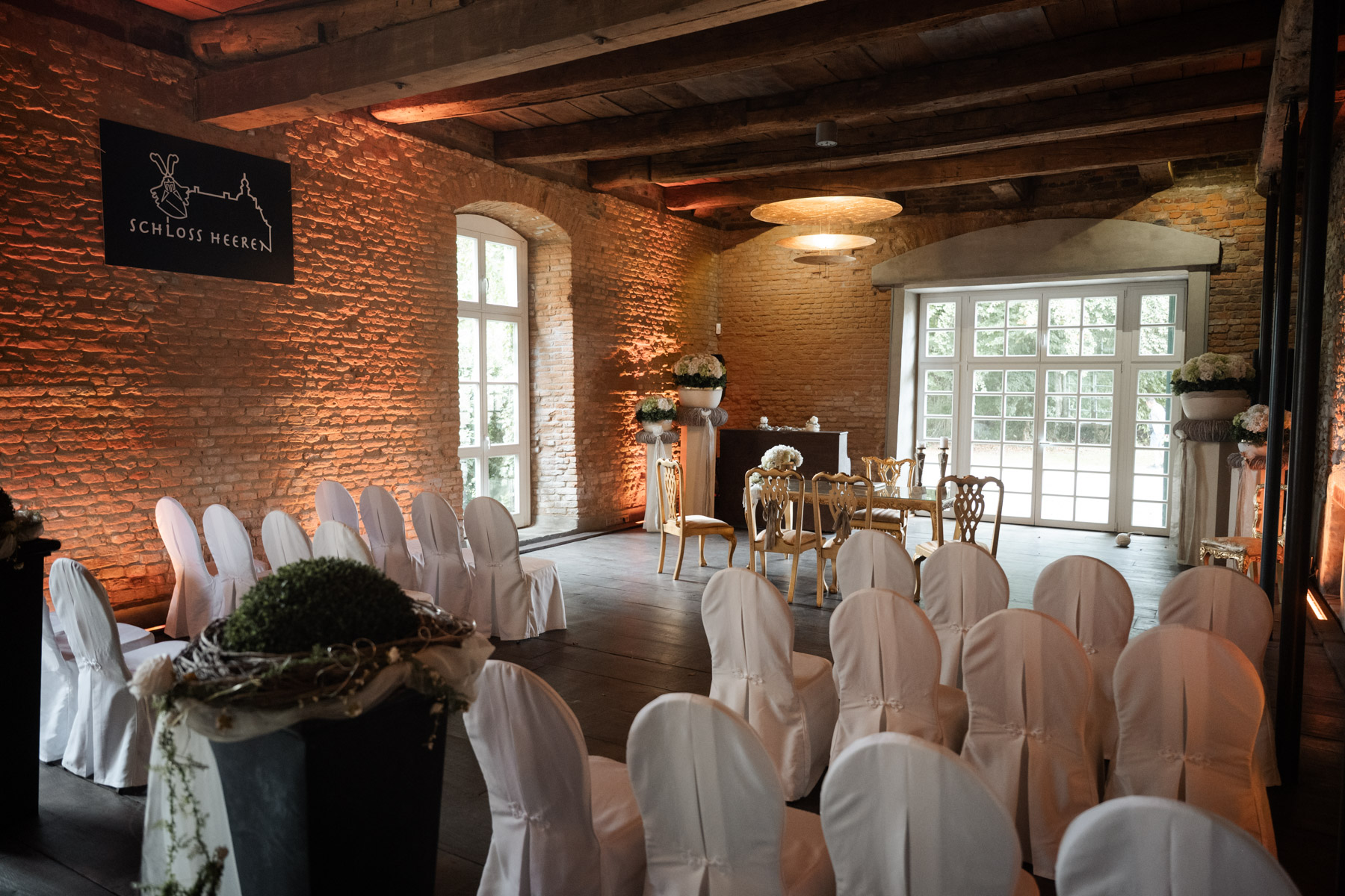 Trauzimmer auf Schloss Heeren für eine standesamtliche Hochzeit