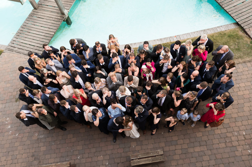 Gruppenfoto von oben im Hotel Beverland in Münster