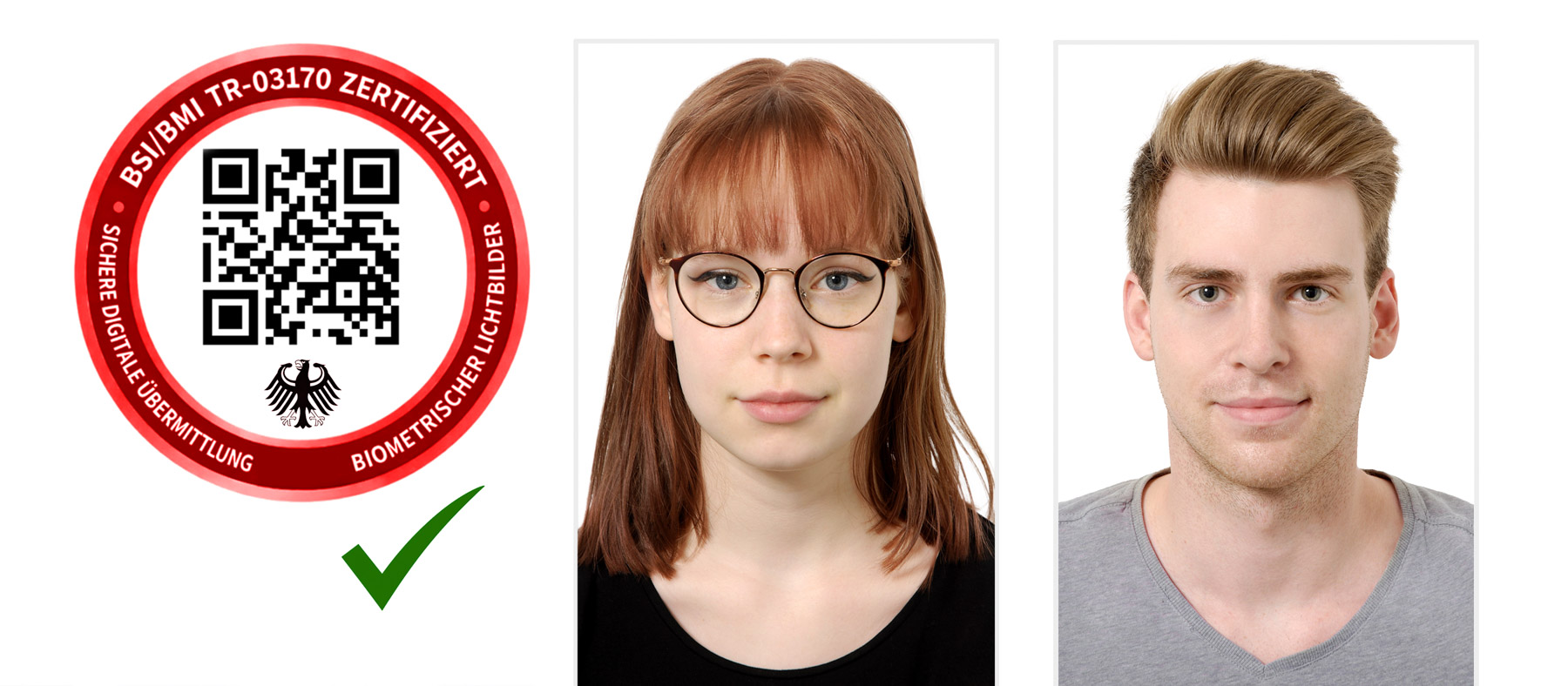 Biometrische Passbilder mit QR-Code bei Studio Nawrath